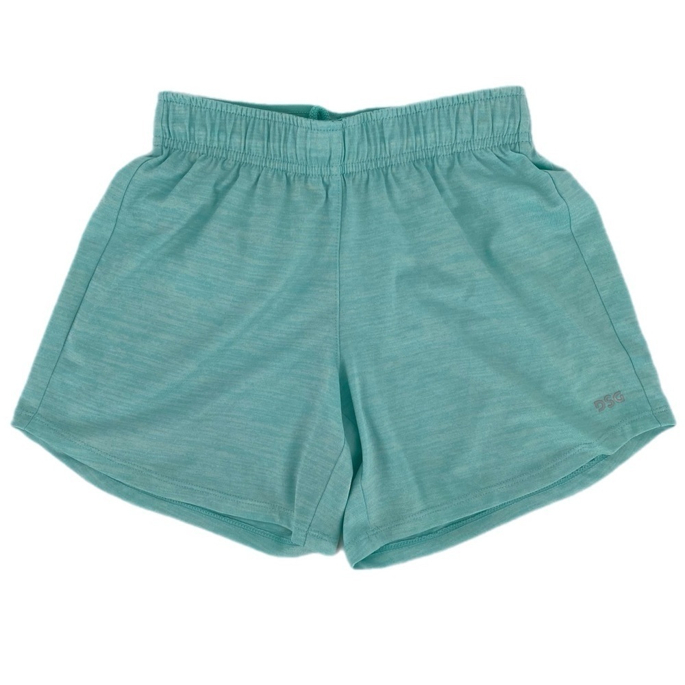 DSG Girls Adjustable Waist Running Shorts Size Small (8-9) in Green